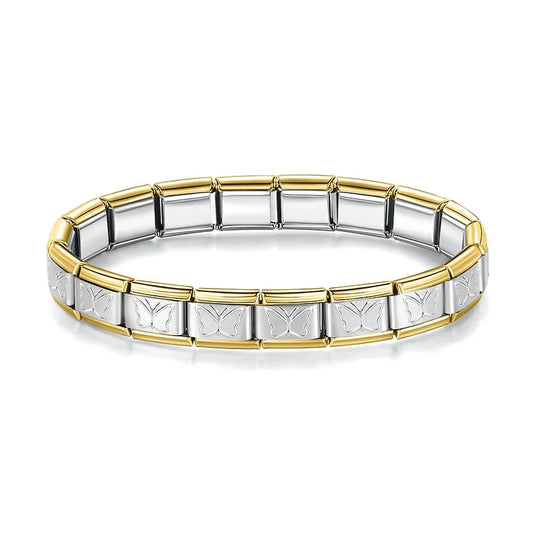 Pulseira Italiana de Charm Butterfly Silver Line