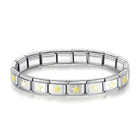 Pulseira Italiana de Charm Star Gold