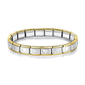Pulseira Italiana de Charm Heart Silver Line