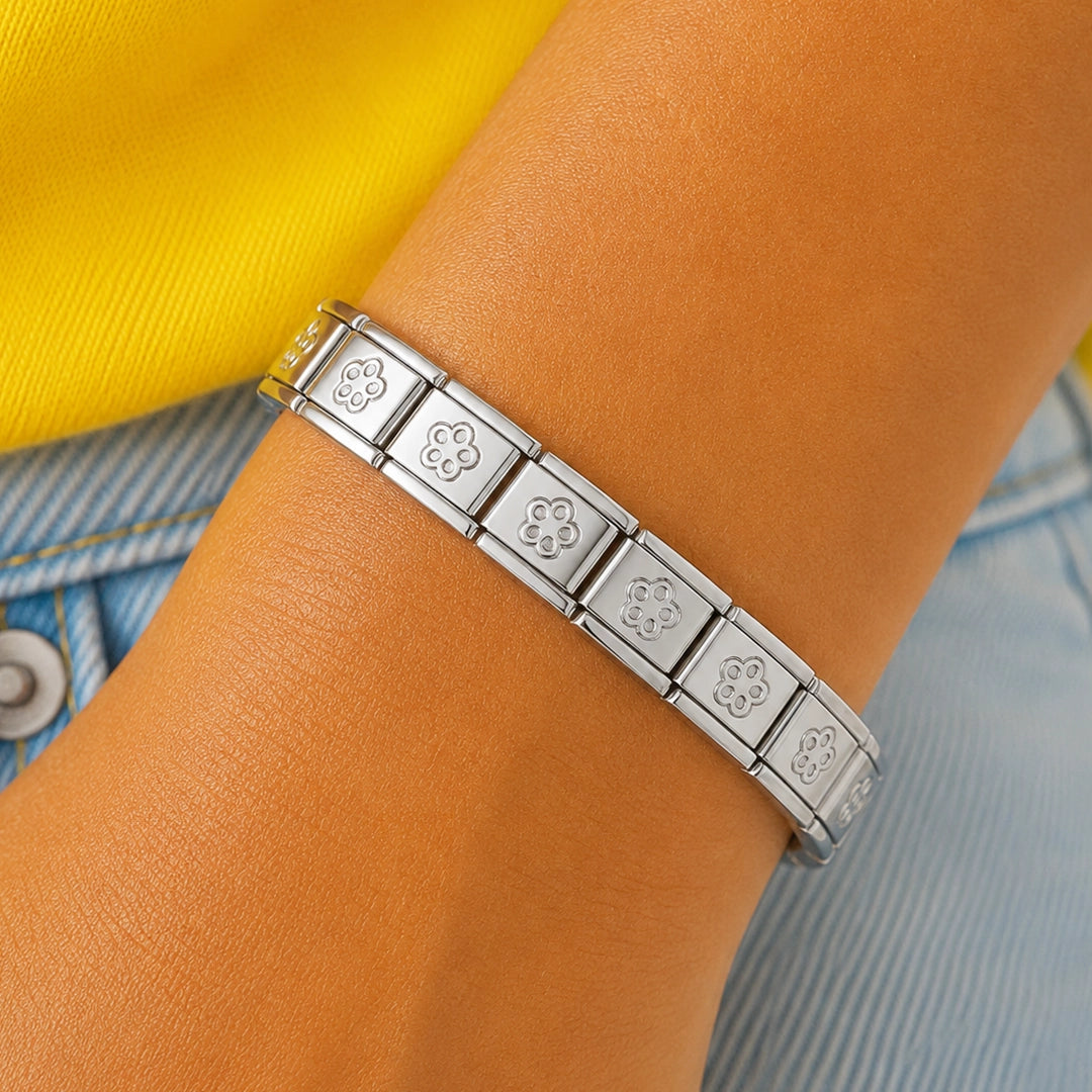 Pulseira Italiana de Charm Linda Flor