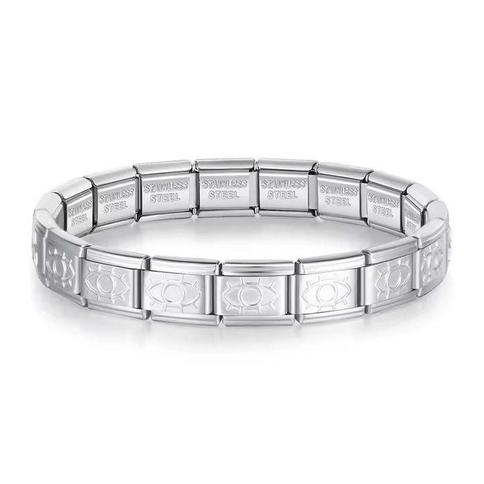 Pulseira Italiana de Charm Olho Grego