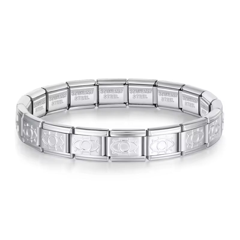 Pulseira Italiana de Charm Olho Grego