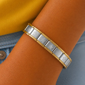 Pulseira Italiana de Charm Star Silver Line