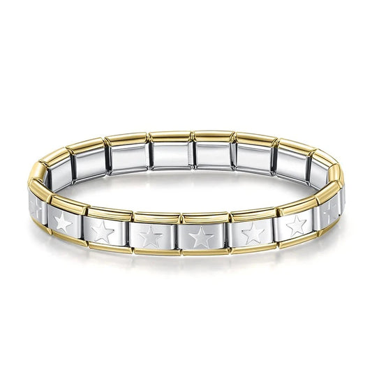 Pulseira Italiana de Charm Star Silver Line