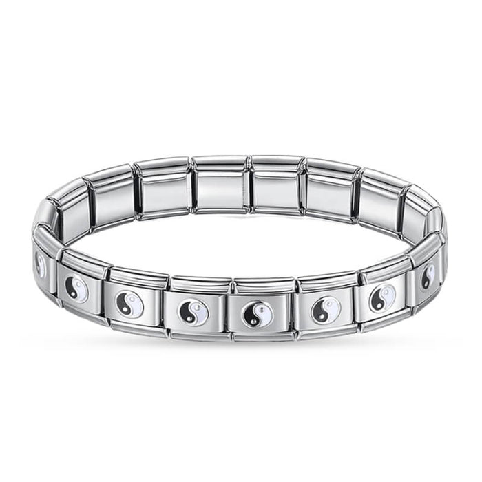 Pulseira Italiana de Charm Yin-Yang