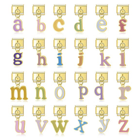 Charm Pendant Iniciais Colors Gold - Blisca®