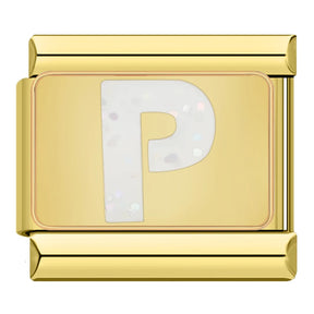 Charm Iniciais Dourado com Glitter - Blisca®