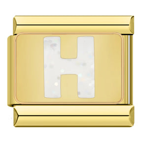 Charm Iniciais Dourado com Glitter - Blisca®