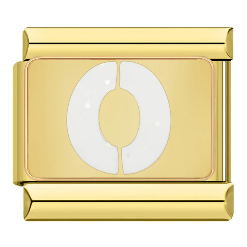 Charm Iniciais Dourado com Glitter - Blisca®