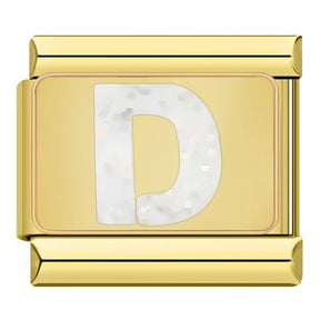 Charm Iniciais Dourado com Glitter - Blisca®