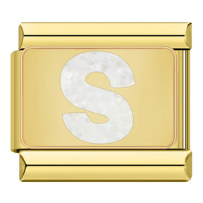 Charm Iniciais Dourado com Glitter - Blisca®