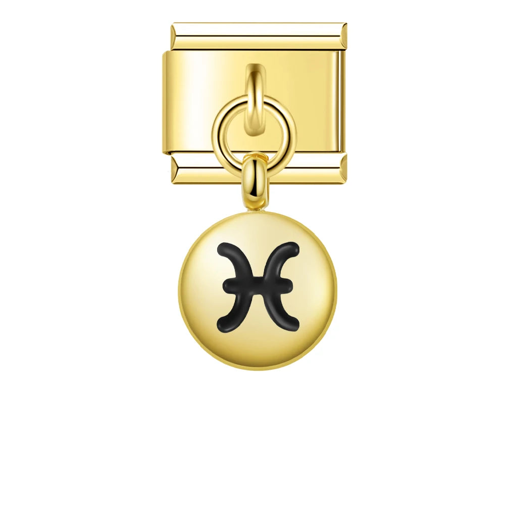 Charm Pendant Signos Circle Gold - Blisca®