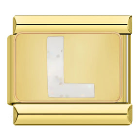 Charm Iniciais Dourado com Glitter - Blisca®